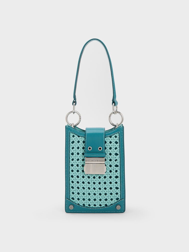 Winslet Belted Woven Phone Pouch, , hi-res