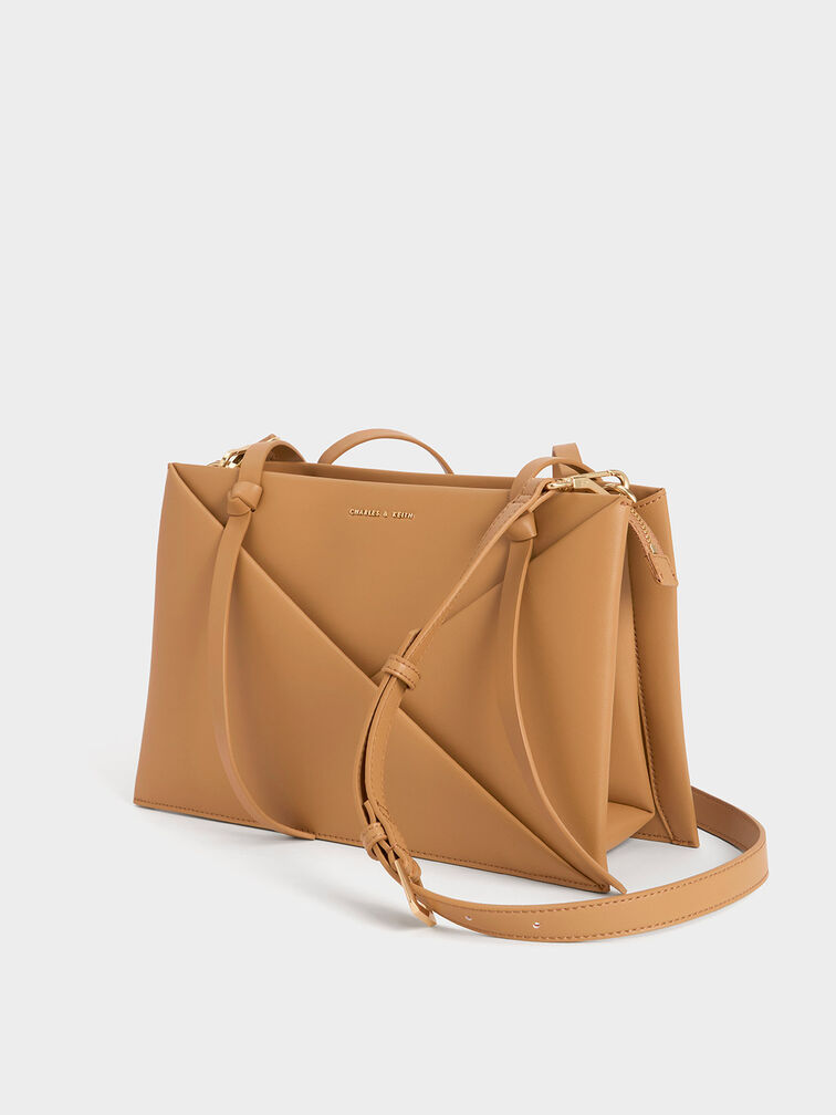 Midori Geometric Tote Bag, Camel, hi-res