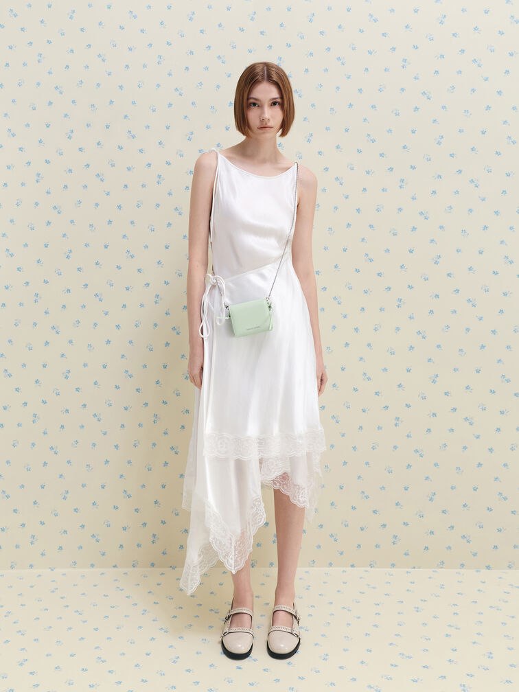 Hazel Bow Small Wallet, Mint Green, hi-res