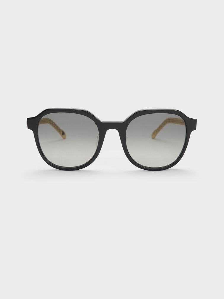 Recycled Acetate Chain-Link Sunglasses, , hi-res