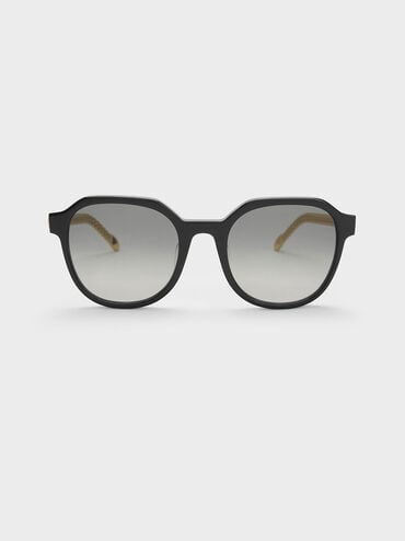 Recycled Acetate Chain-Link Sunglasses, , hi-res