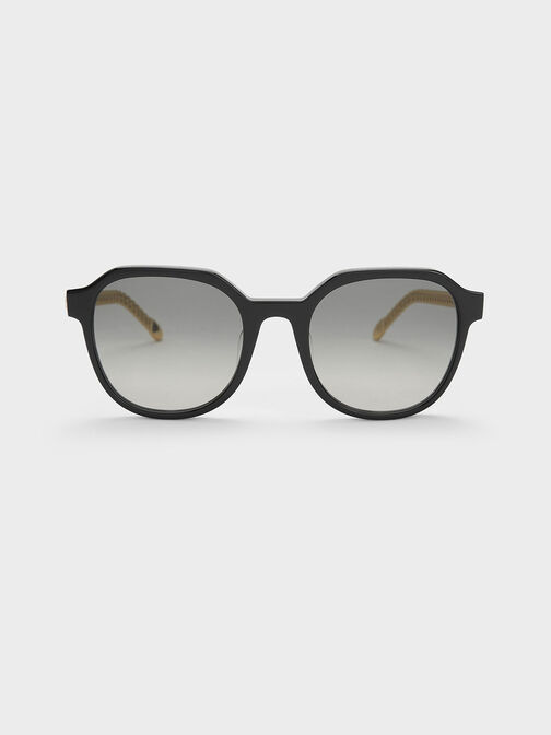 Recycled Acetate Chain-Link Sunglasses, , hi-res