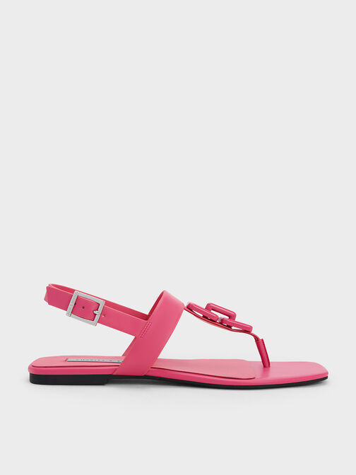 Chain-Link T-Bar Sandals, , hi-res