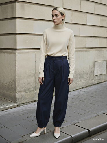 Kerra Pointed Slingback Pumps, White, hi-res