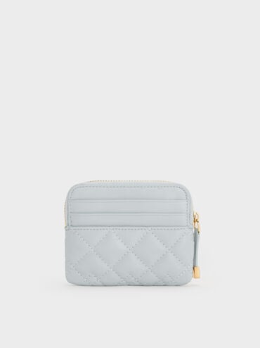 Duo Quilted Card Holder, Sea Salt Blue, hi-res