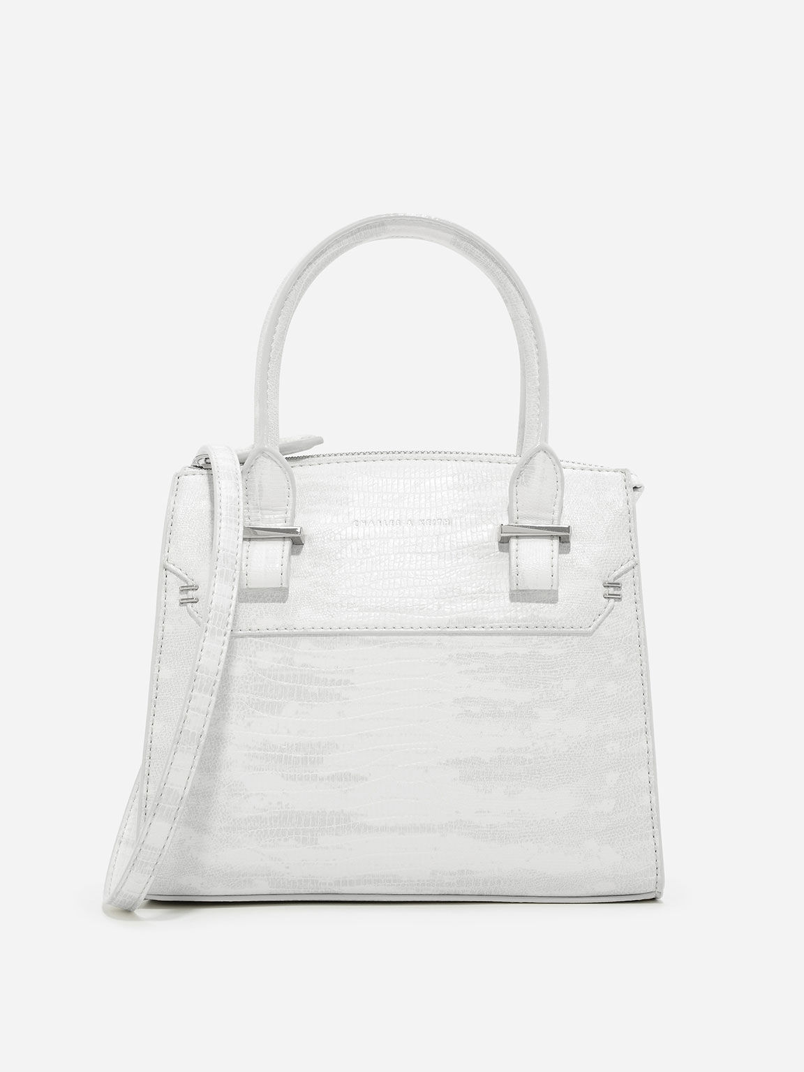 Animal Print Structured Handbag, Multi, hi-res