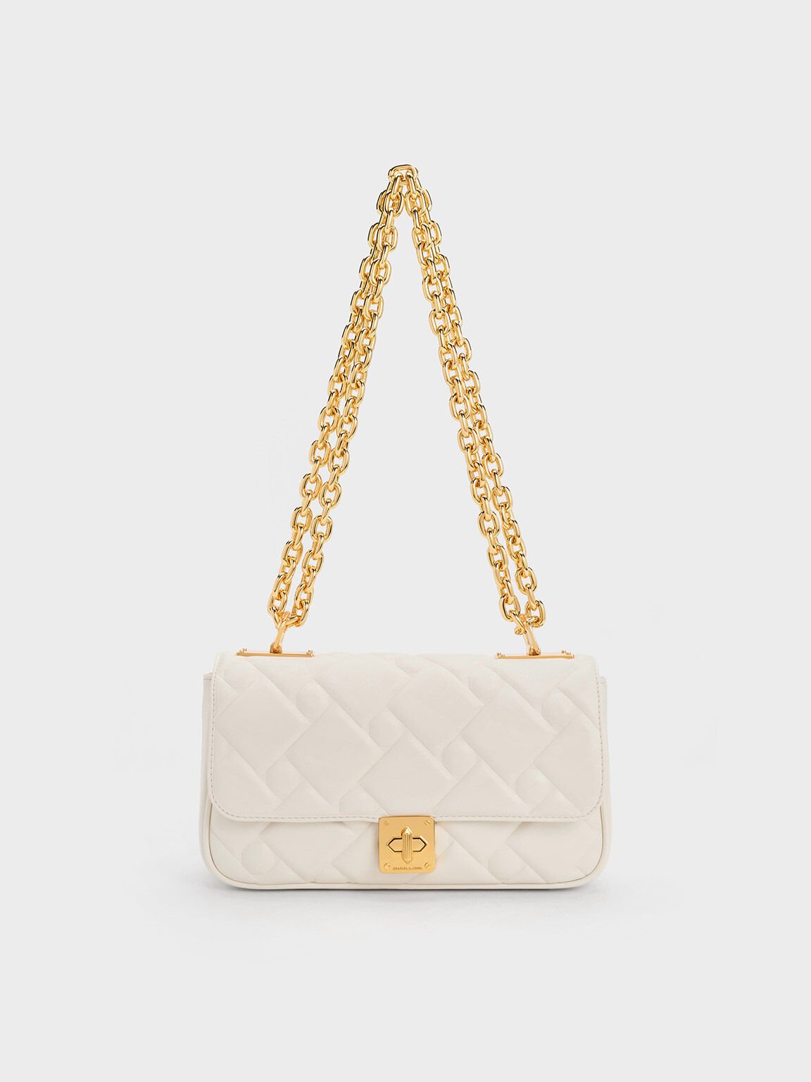 Cream quilted bag top