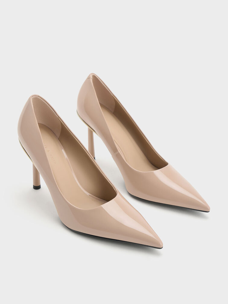 Patent Pointed-Toe Stiletto Heels, , hi-res