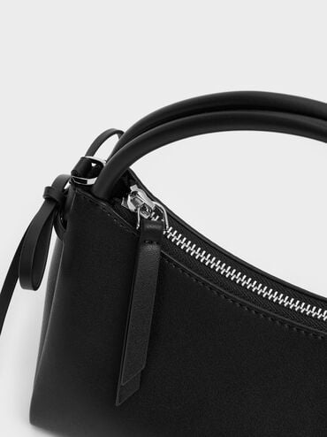 Hazel Bow Top Handle Bag, Noir, hi-res