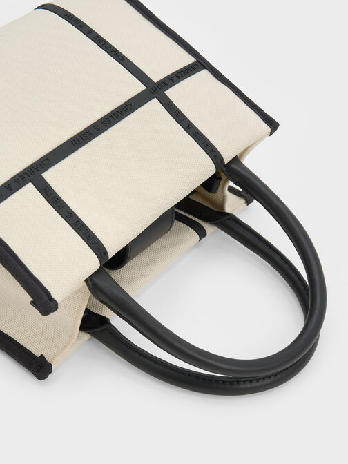 Avenue Contrast-Trim Tote Bag, , hi-res