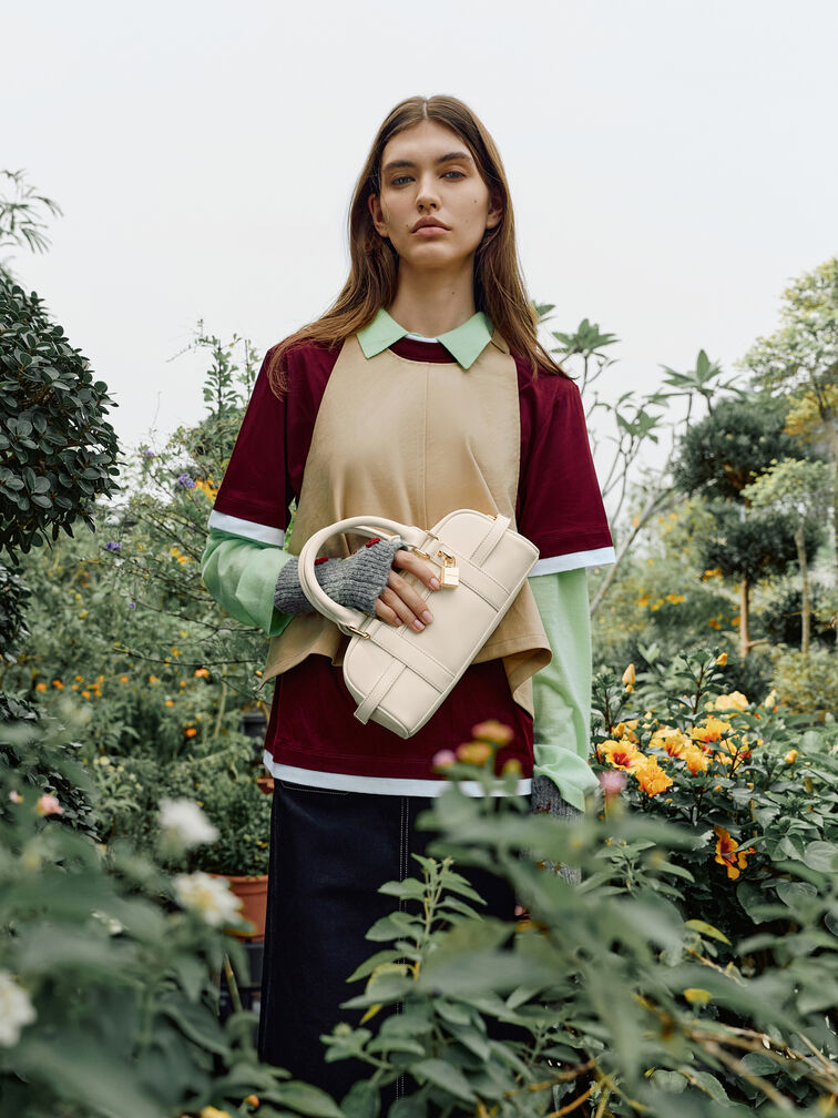 กระเป๋าโบว์ลิ่งรุ่น Scottie, สีครีม, hi-res