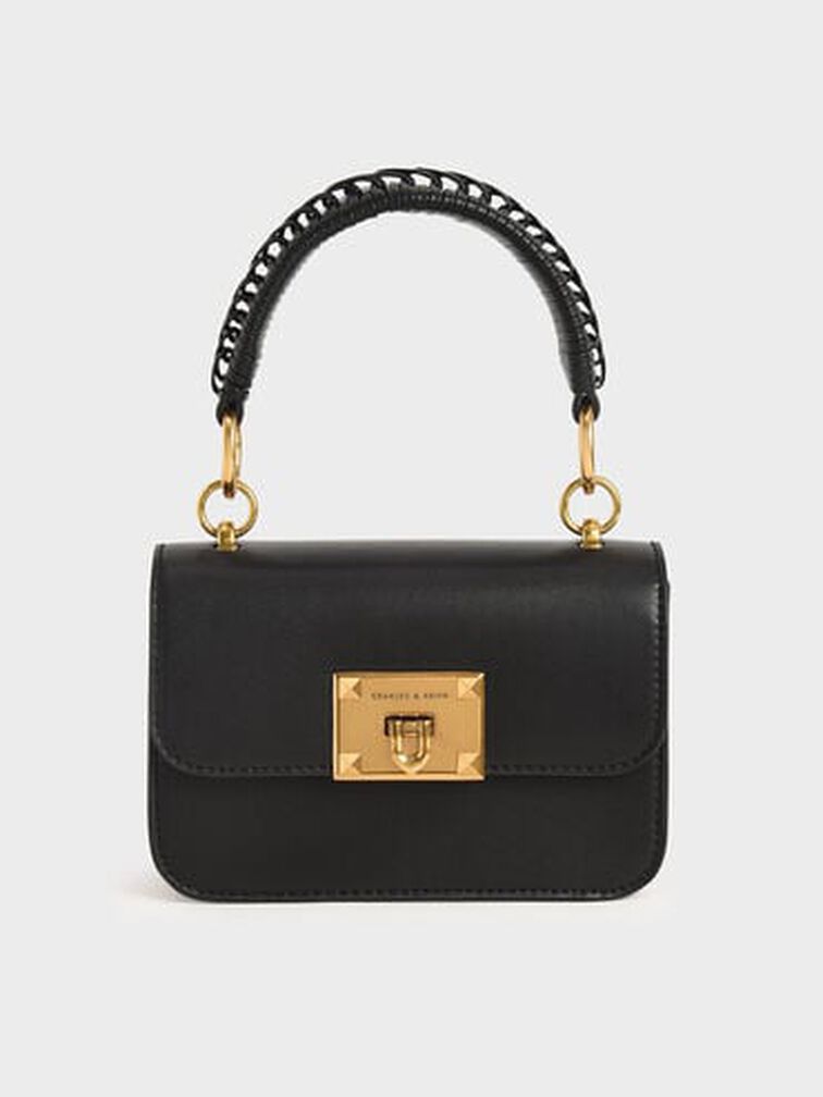 Raleigh Top Handle Bag, Black, hi-res