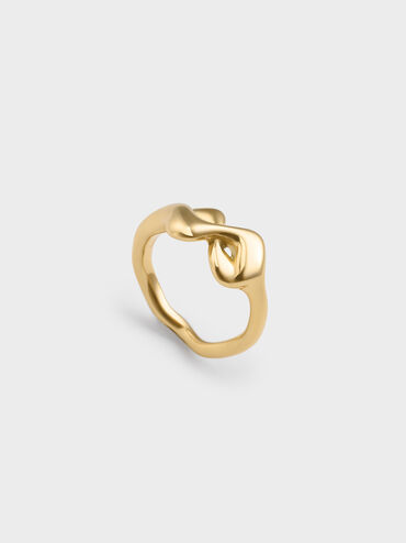 Emilia Wavy Ring, Gold, hi-res