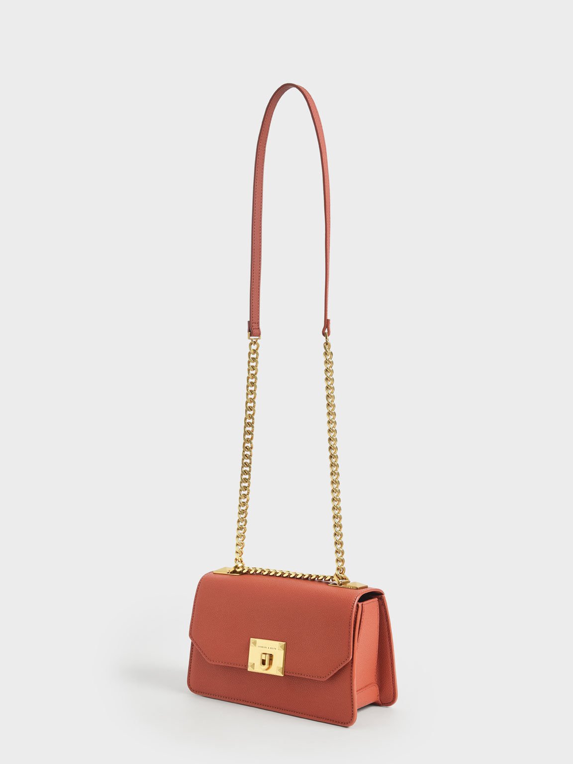Classic push lock best sale bag charles and keith
