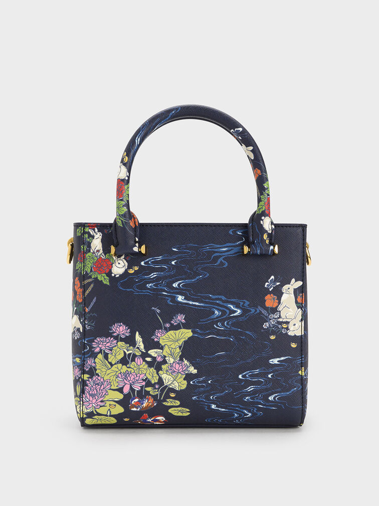 Rabbit Illustrated Tote Bag, , hi-res