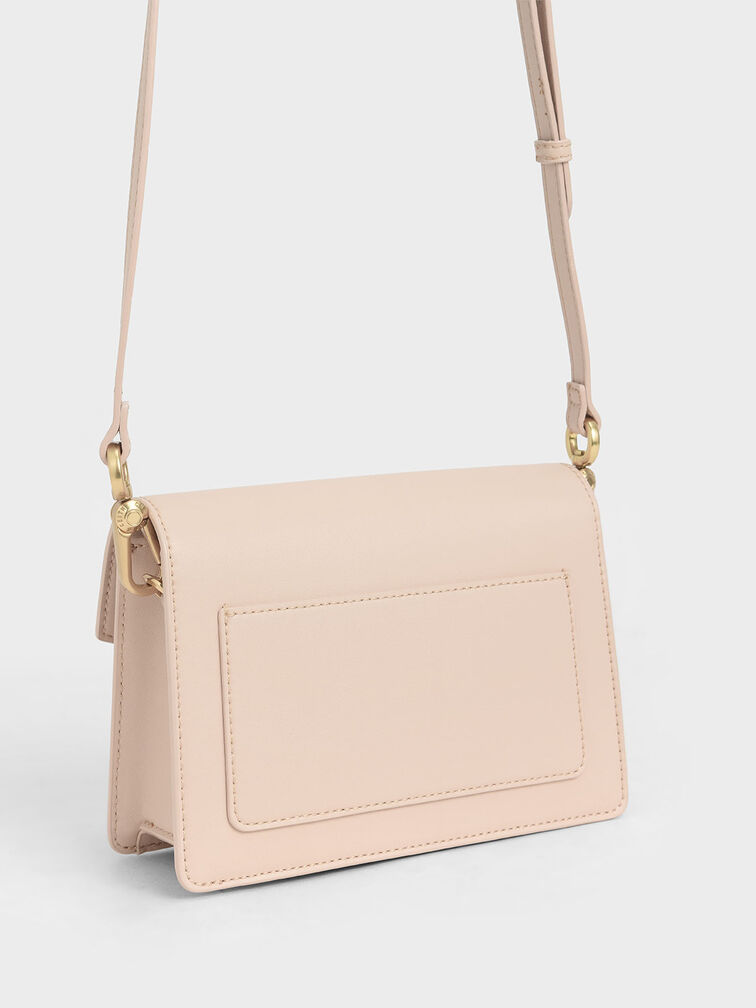 Zaina Envelope Crossbody Bag, สีนู้ด, hi-res