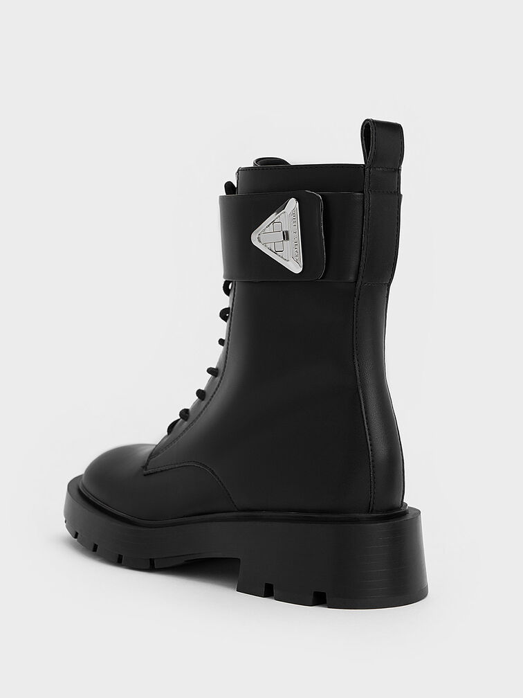 Trice Metallic Accent Ankle Boots, Black, hi-res