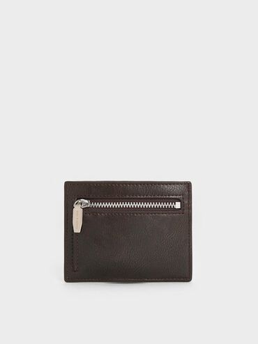 กระเป๋าใส่บัตรดีไซน์หลายช่องรุ่น Carli, สีดาร์คบราวน์, hi-res