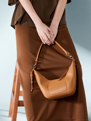 กระเป๋าสะพายข้างรุ่น Everleigh, สีรัสเซ็ตบราวน์, hi-res