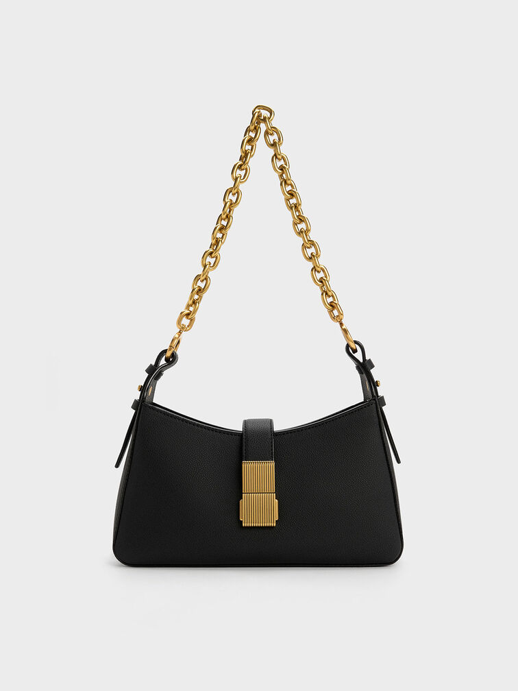 Chain Handle Shoulder Bag, , hi-res