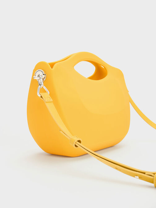 Cocoon Curved Handle Bag, สีเหลือง, hi-res
