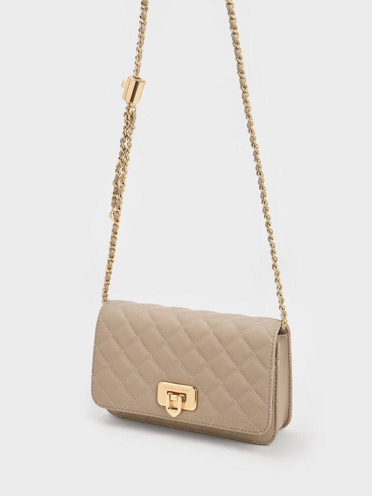 Cressida Quilted Push-Lock Clutch, , hi-res