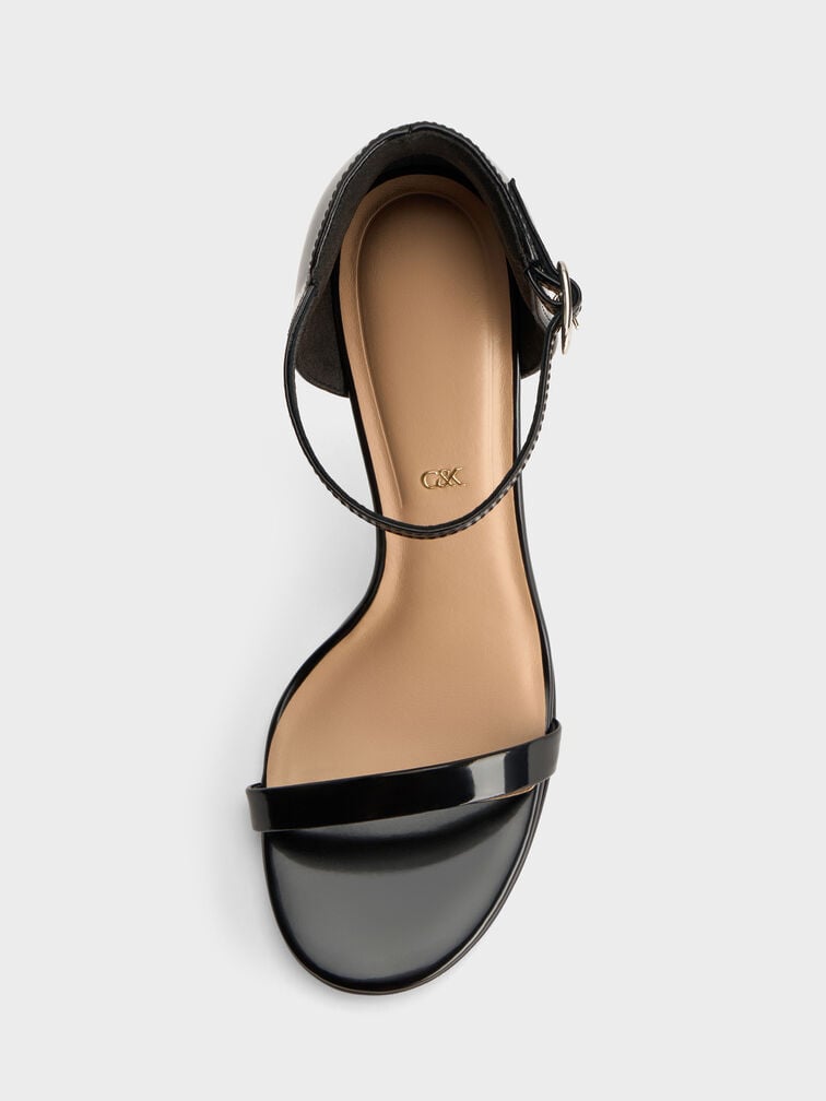 Kyra Leather Stiletto Sandals, Black Boxed, hi-res