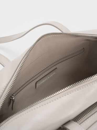 Atwood Chain Elongated Shoulder Bag, Shell Grey, hi-res