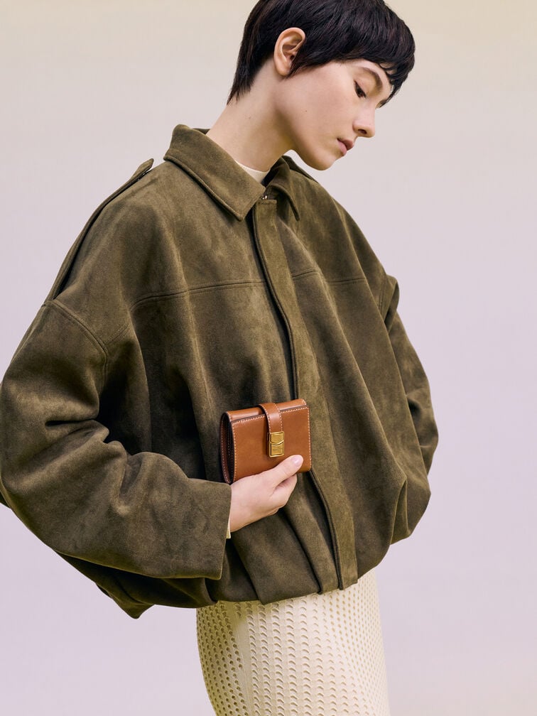 Acelynn Belted Small Wallet, Distressed Tan, hi-res