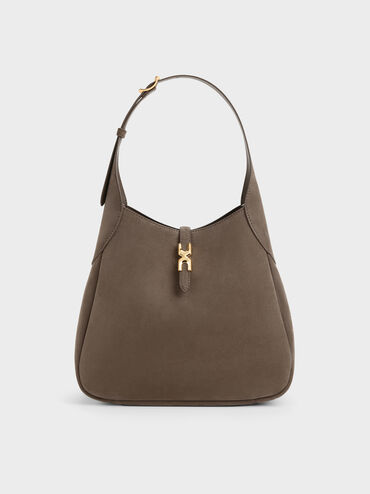 Adalyn Hobo Bag, Stone Grey, hi-res