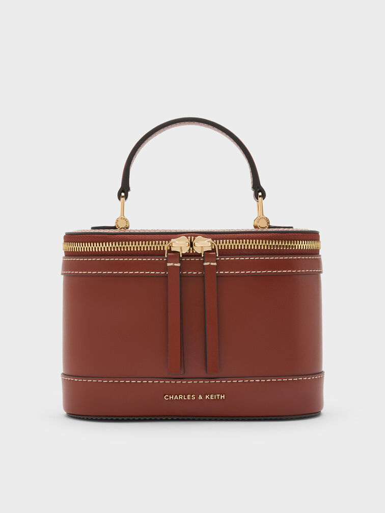 Enola Top Handle Vanity Bag, Brick, hi-res