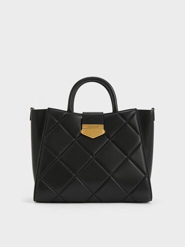 Vertigo Quilted Tote Bag, , hi-res