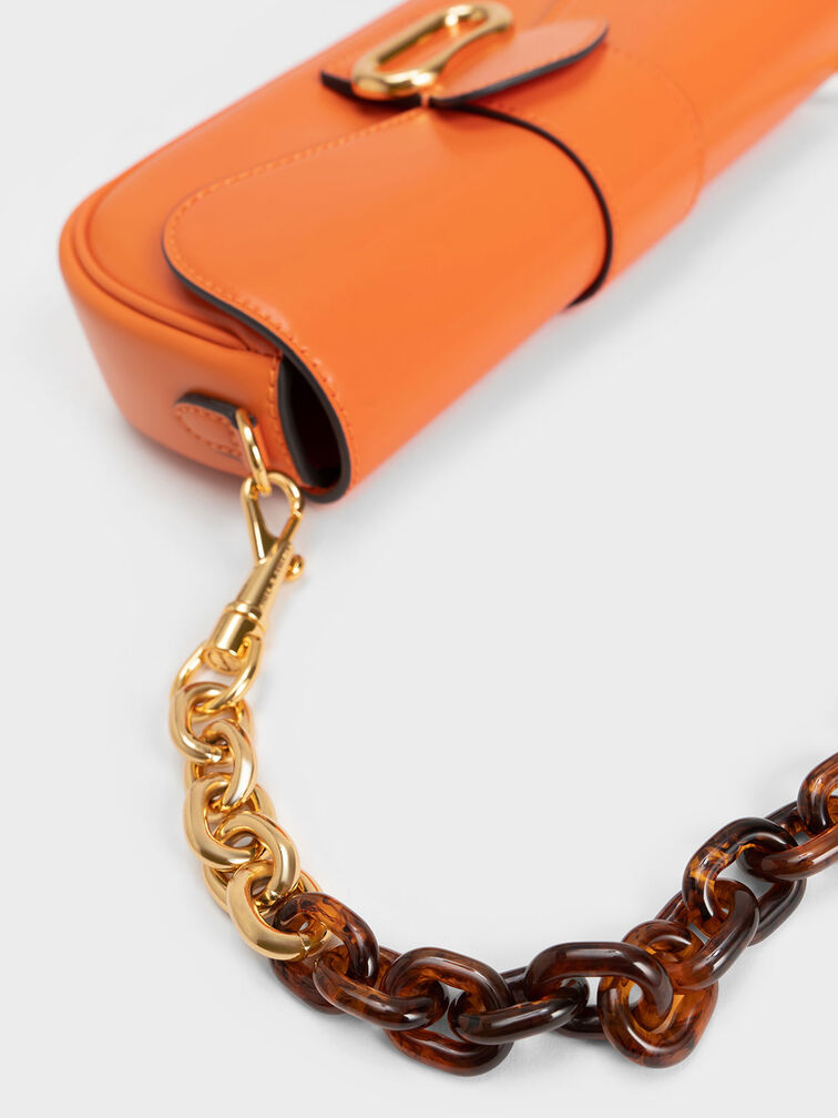 Daki Belted Curved Bag, , hi-res