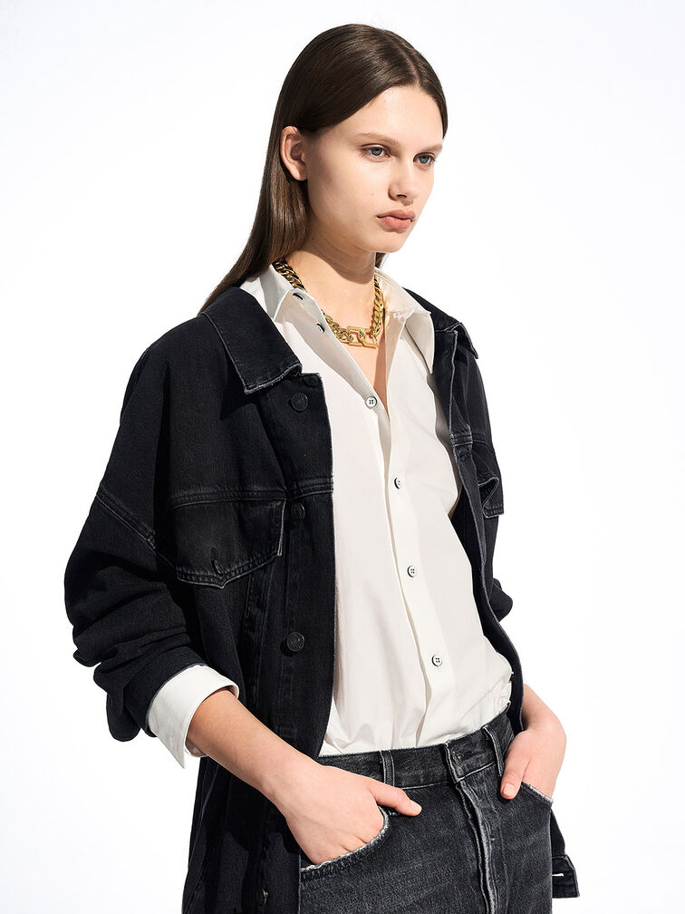 Gabine Chain-Link Choker Necklace, Gold, hi-res