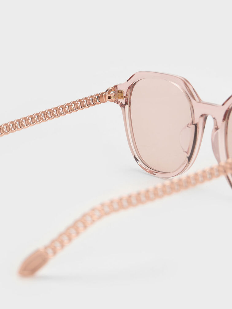 Recycled Acetate Chain-Link Sunglasses, , hi-res