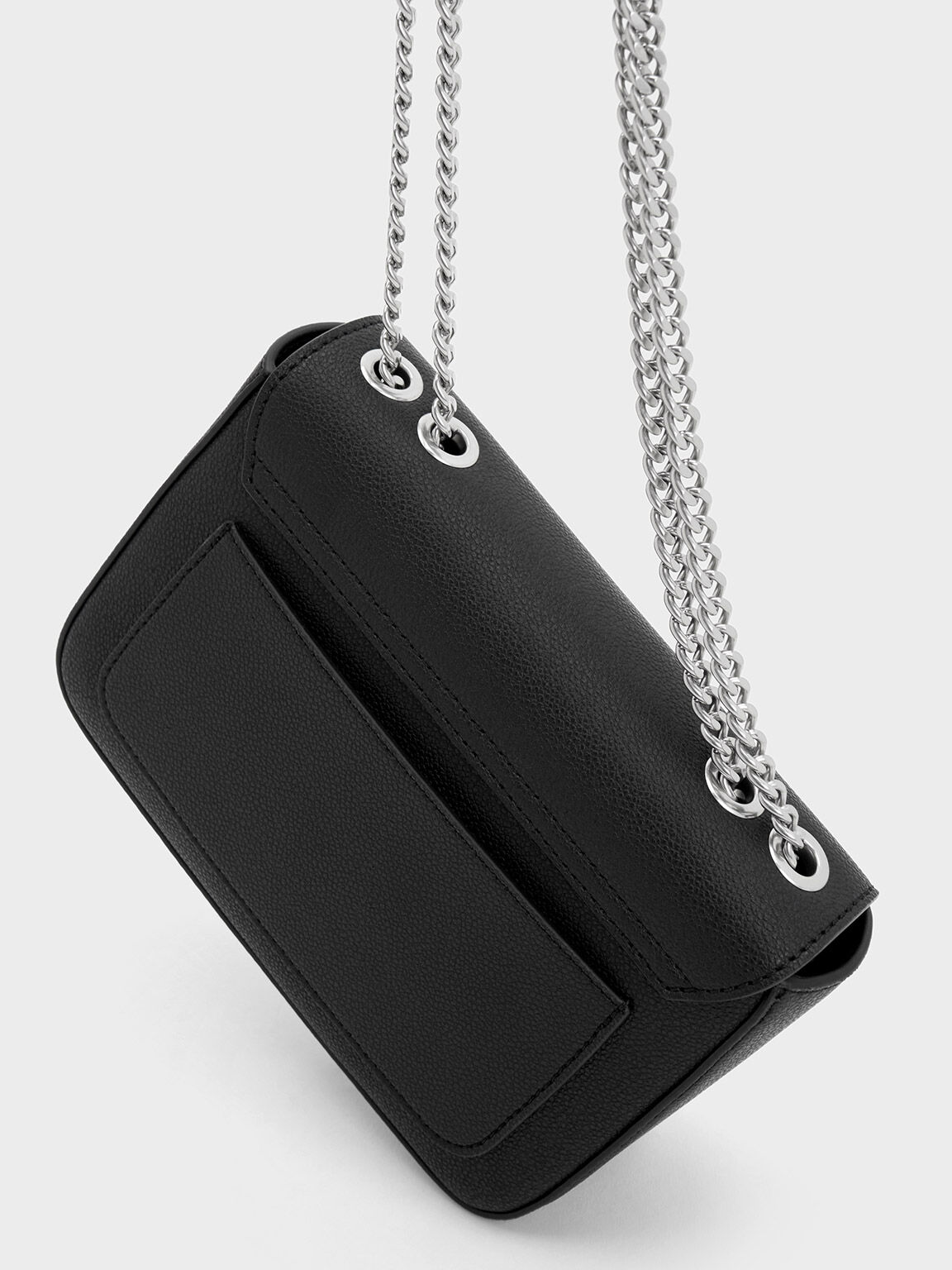 Noir Mini Sue Chain Strap Shoulder Bag CHARLES KEITH TH