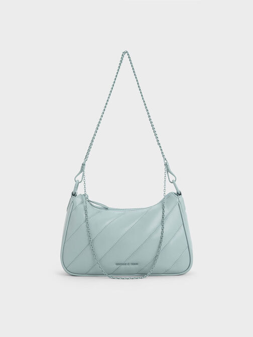 Philomena Puffy Chain-Strap Crossbody Bag, , hi-res