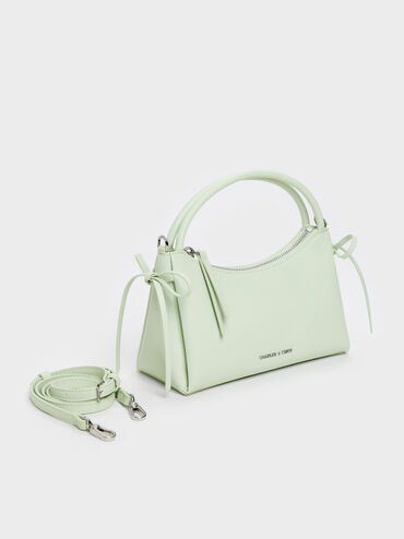Hazel Bow Top Handle Bag, Mint Green, hi-res