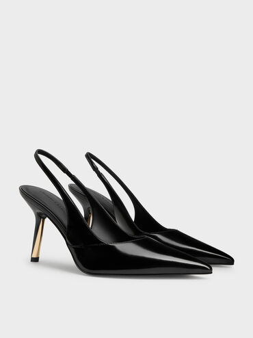 Taylen Slingback Pumps, Black Boxed, hi-res