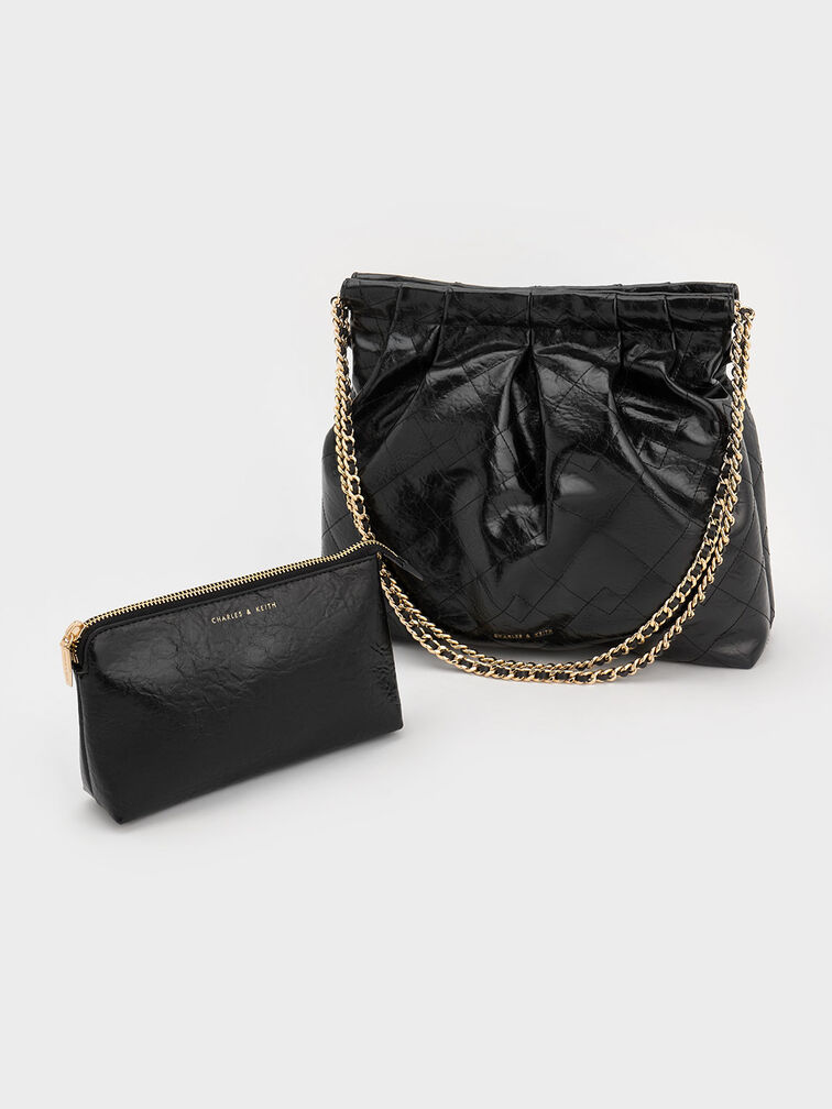 Duo Double Chain Hobo Bag, , hi-res