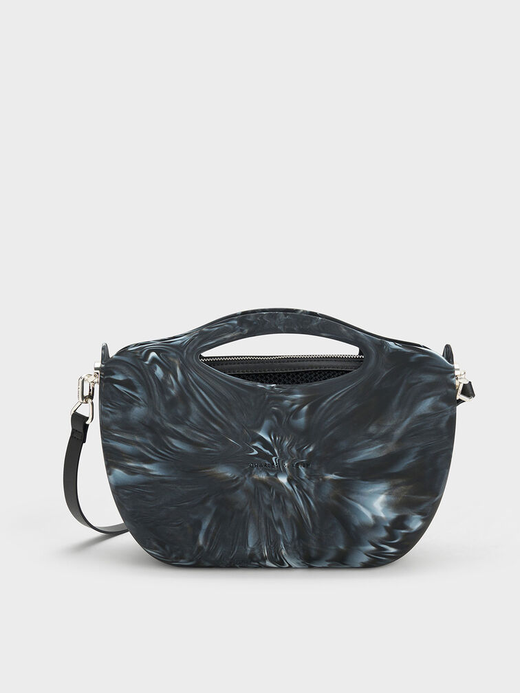 Cocoon Curved Handle Printed Bag, , hi-res