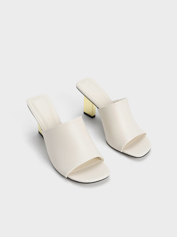 Metallic Blade Heel Mules, , hi-res