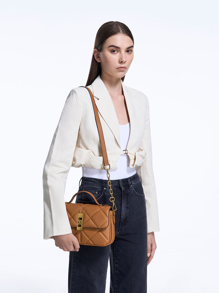 Anwen Quilted Top Handle Bag, , hi-res