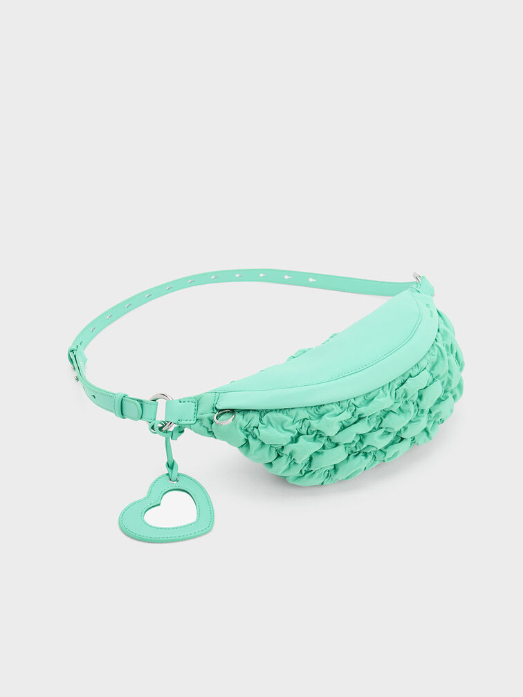 Ruched Nylon Bum Bag, , hi-res