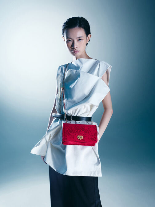 Jacquard Mini Bag, Crimson Red, hi-res