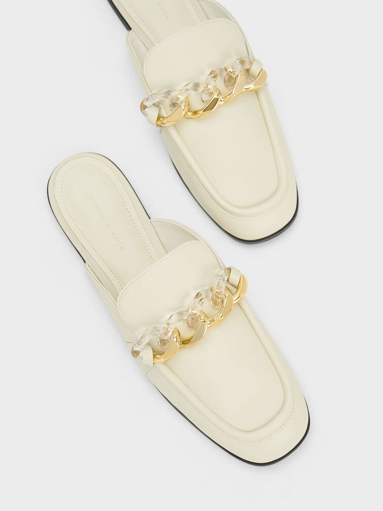 Chunky Chain-Link Loafer Mules, , hi-res