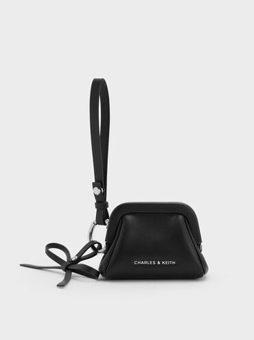 Bow Micro Bag Charm, Noir, hi-res