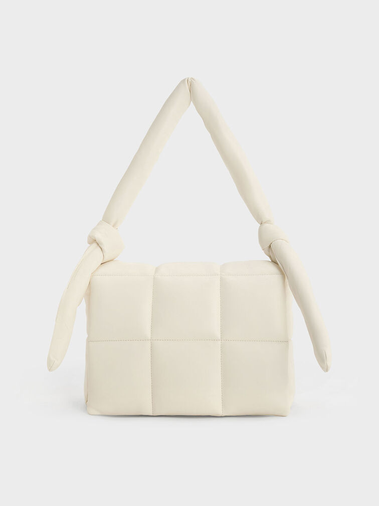 Errya Quilted Puffy Crossbody Bag, Cream, hi-res