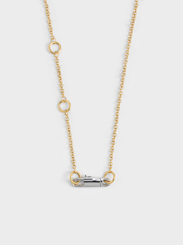 Delfina Two-Tone Necklace, Multi, hi-res