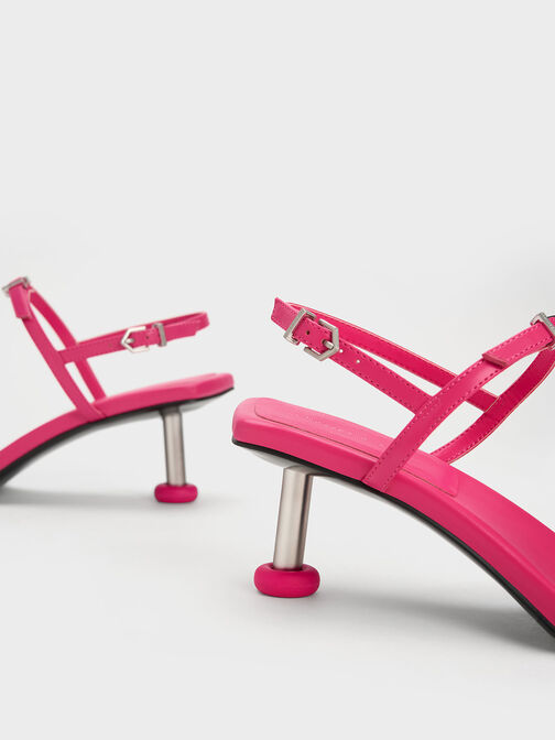 Sculptural Heel Buckled Sandals, , hi-res